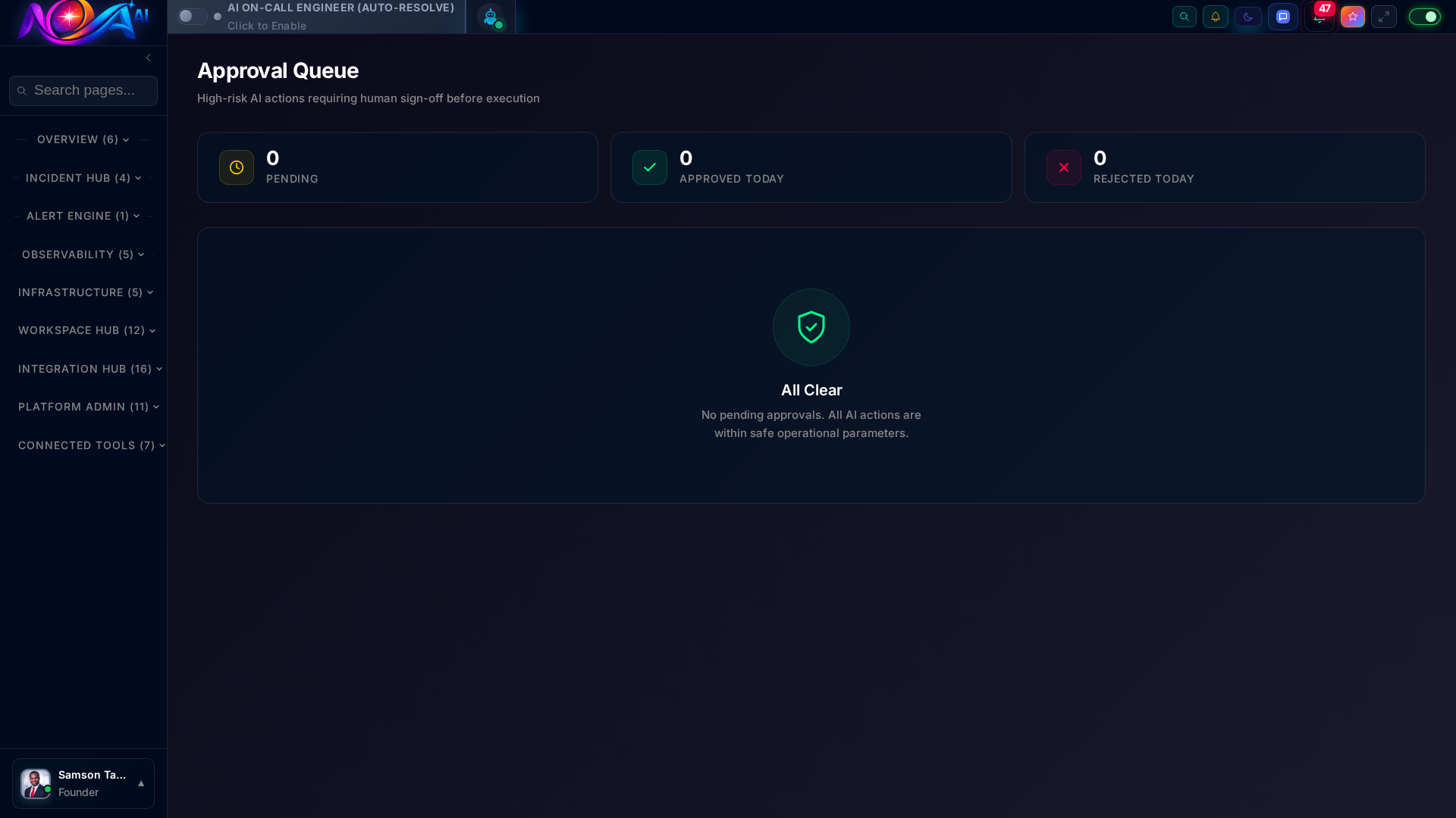 Approval Queue — Enterprise change governance